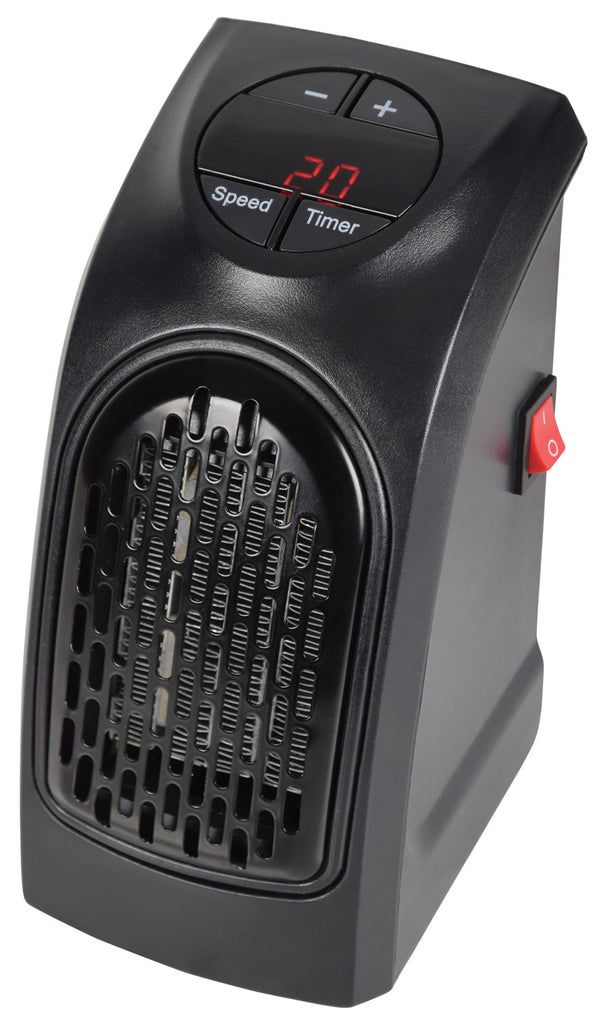 400W Compact Quiet Plug-in Wall Heater With Timer