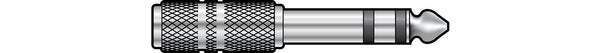 Adaptors 6.3mm Stereo Jack Plug – 3.5mm Stereo Jack Socket