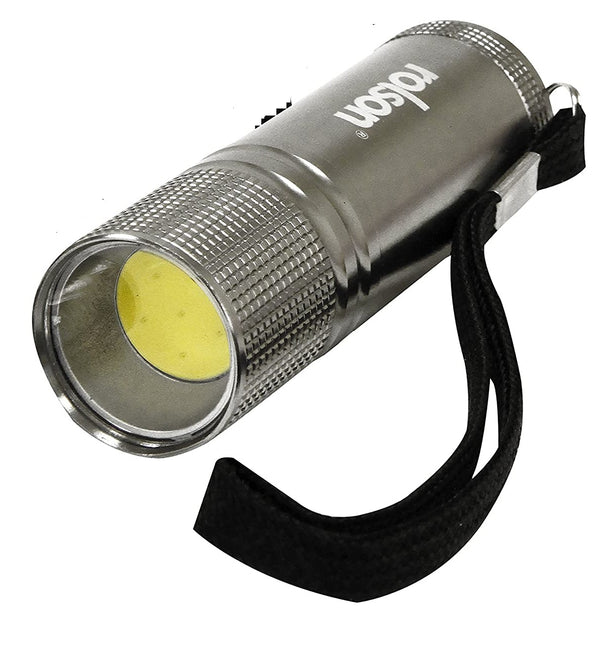 COB LED  3w All Aluminium Compact Torch With Batteries & Strap 61567